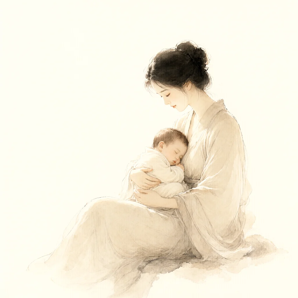 The character 好 combines the elements of woman and child, symbolizing the goodness found in maternal affection and nurturing.